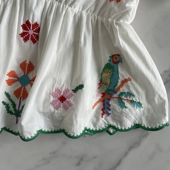 J. Marie The Tessie Embroidered blouse Sz small Peplum Cottage Core artsy top - Picture 9 of 10